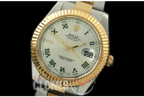0 RL41DJ-18K-125 116333 White Roman TT Swiss 2836