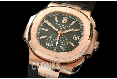 0 0 PPNTC-18K-102L 5980 Nautilis Chrono RG/LE Black A-