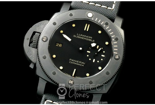 PN607Q02 Pam 607 Q Ceramica Lefty CER/NY Black A-7750/P9000