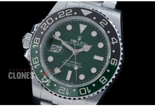 0 0 0 0 0 0 0 0 0 0 0 RLGS00726W QF 904L Steel GMT 126729VTNR Lefty Sprite SS/SS Oyster Green DD 3285 CHS Free Sprung - Extra Weighted 