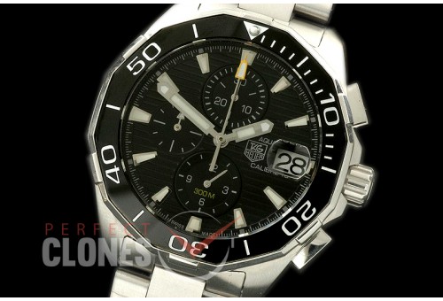 TGAQ00107 Aquaracer Calibre 16 SS/SS Black OS 20 Qtz