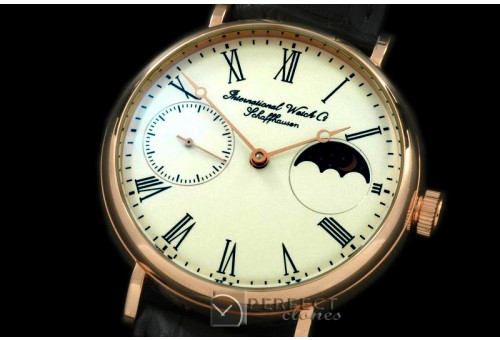 IWPTV10026 Vintage Portifino MoonPhase RG/LE White Asian 17J HW