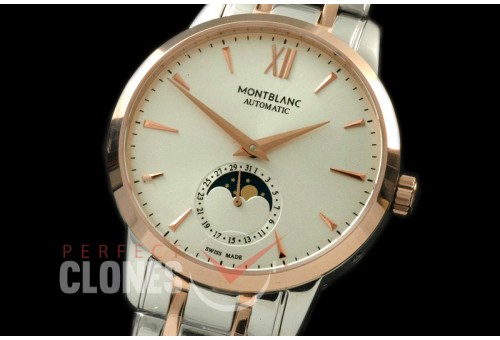 MBST10046S Star Calender Moonphase SS/RG White M-9105