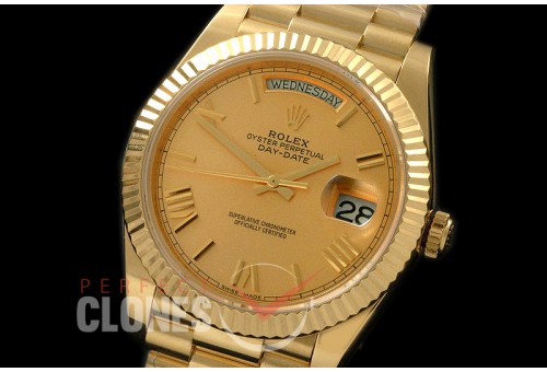 R40DD-18K-103 228238 YG/YG Gold Roman Swiss 2836
