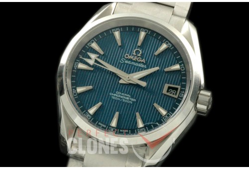 OMAT385-123S Aqua Terra Ladies SS/SS Blue Stk A-2824