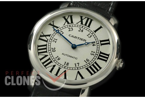 CAR-LS-101 Ronde Louis Cartier XXL SS/LE White A-6497/Cal 430