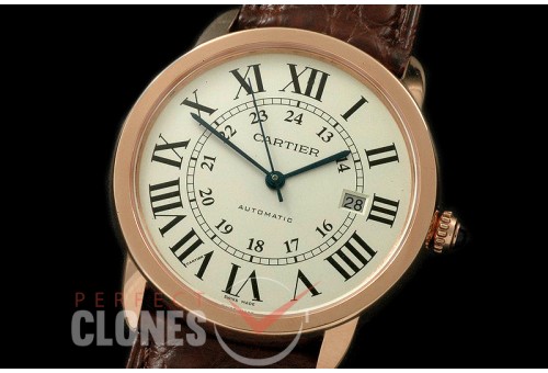 CAR-RS-056 Ronde Solo de Cartier XXL RG/LE White A-2824