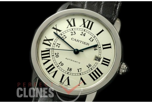 CAR-RS-051 Ronde Solo de Cartier XXL SS/LE White A-2824
