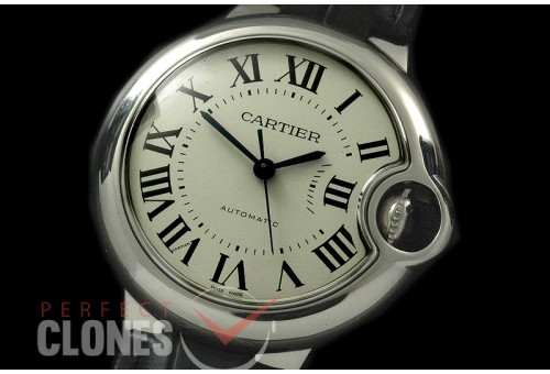 CARBA-33-101 Ballon de Cartier Midsize 33 SS/LE White J-MH5