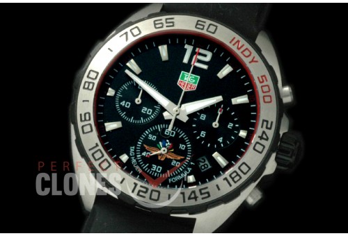 0 TGF1-00092R Formula 1 Indy 500 Special Ed Chronograph SS/RU Black OS 20 Qtz