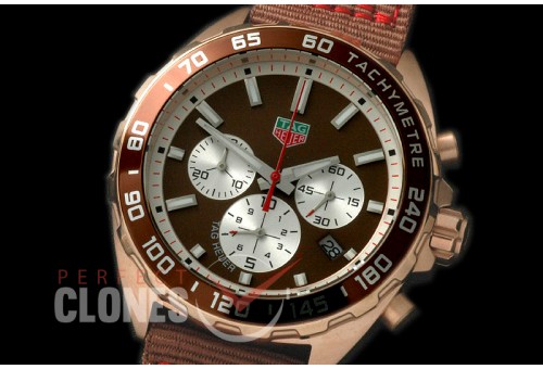 0 TGF1-00079A Formula 1 Team Redbull Special Ed Chronograph RG/NY Brown OS 10 Qtz