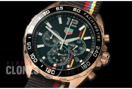 0 TGF1-00099A Formula 1 Good Wood Festival of Speed Special Ed Chronograph RG/NY Black OS 10 Qtz