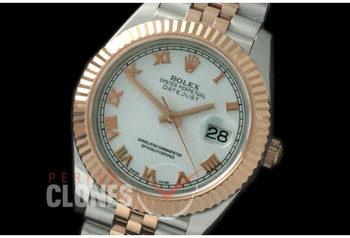 R41DJTR-821 126331 SS/RG Fluted/Jubilee White Roman SA 3235