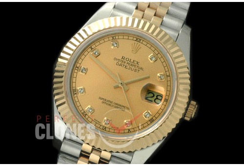 R41DJT-818 126333 SS/YG Fluted/Jubilee Gold Diam SA 3235