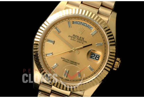 R40DDF00403 228238 YG/YG Fluted Bez Gold Glazier Asian Clone 2836