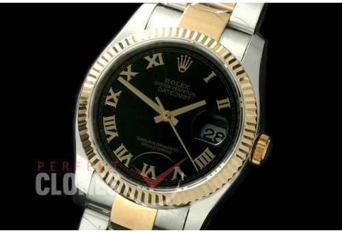 R36DJT-772 116233 SS/YG Fluted/Oyster Black Roman SA 3135