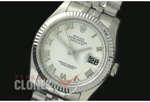 R36DJS-721 116234 SS/SS Fluted/Jubilee White Roman SA 3135