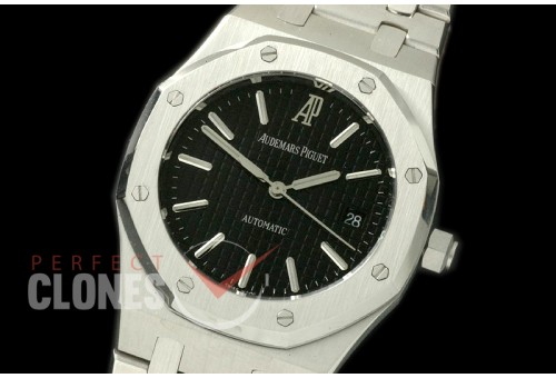 AP15300-102 15300 Royal Oak Automatic SS/SS Black Miyota 9015 Mod to Calibre 3120
