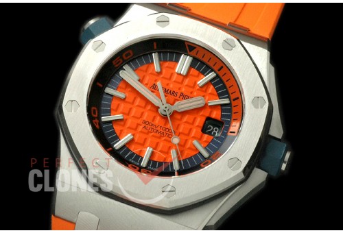 APD00025 Royal Oak Offshore Diver 15710 SS/RU Orange A-3120