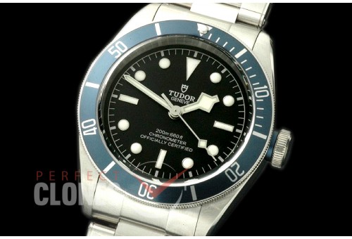 TU00092 Heritage Black Bay Shield 79230B SS/SS Black/Blue Asian Clone 2824