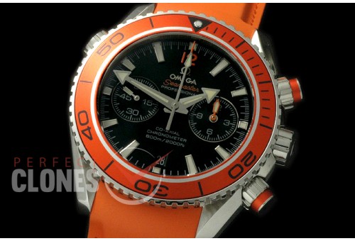 0 OMCPO45-952R Planet Ocean Chrono SS/RU Black/Orange Bez A-7750 Mod to Orig Movt Functions