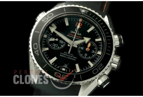 0 OMCPO45-953R Planet Ocean Chrono SS/RU Black A-7750 Mod to Orig Movt Functions