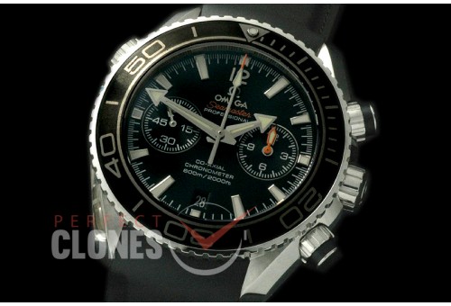0 OMCPO45-951R Planet Ocean Chrono SS/RU Black A-7750 Mod to Orig Movt Functions