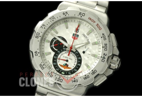 0 TGF1-00061 Formula 1 Indy 500 Special Ed Chronograph SS/SS White OS 10 Qtz