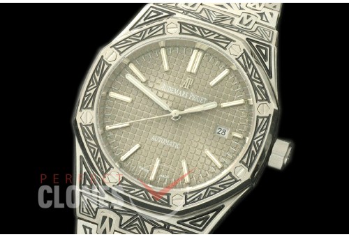 AP15400-904 AP15400 Royal Oak Special Ornamental Engraved Edition SS/SS Grey Miyota 8215