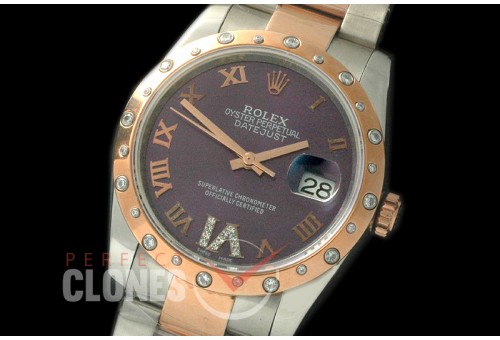 RDJMTR00503D2 SS/RG Oyster Brown Roman/Diam A-2836