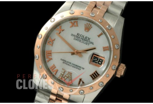 RDJMTR00536D2 SS/RG Jubilee MOP White Roman/Diam A-2836
