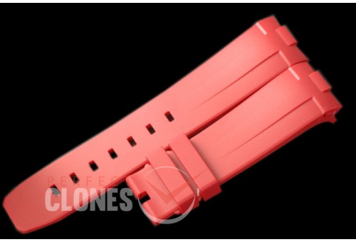 RLRU00283 Rubber B Red Rubber Strap 22/20 with Integrated Block 