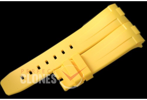 RLRU00284 Rubber B Yellow Rubber Strap 22/20 with Integrated Block 