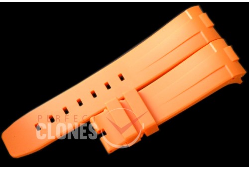 RLRU00285 Rubber B Orange Rubber Strap 22/20 with Integrated Block 