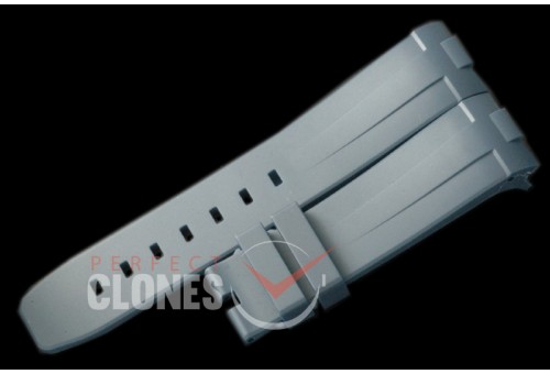 RLRU00287 Rubber B Dark Blue Rubber Strap 22/20 with Integrated Block 