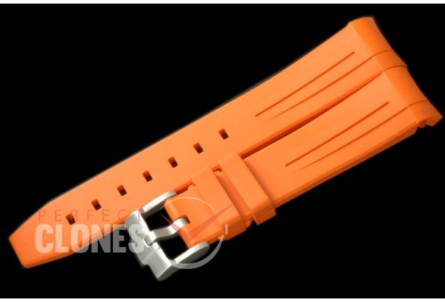 RLRU00215 Rubber B Orange Rubber Strap 20/18 with Insignia Buckle 