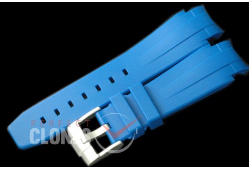 RLRU00298 Rubber B White Rubber Strap 20/18 With Integrated Block c/w Insignia Buckle