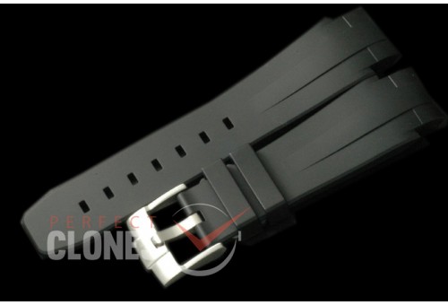 RLRU00292 Rubber B Black Rubber Strap 20/18 With Integrated Block c/w Insignia Buckle