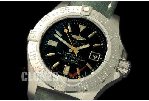 BLSW00022L Avenger Seawolf Blacksteel Limited Ed Code Yellow SS/LE Black Asian Clone 2836