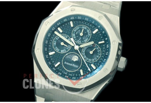 AP26574-003 Royal Oak 26574 Perpetual Calender SS/SS Blue Miyota 9100 Calender 