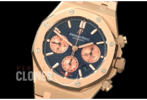0AP00198 Royal Oak Chronograph RG/RG White Sticks A-7750