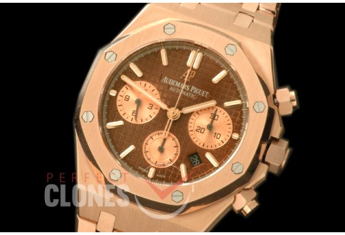 0AP00199 Royal Oak Chronograph RG/RG Brown Sticks A-7750