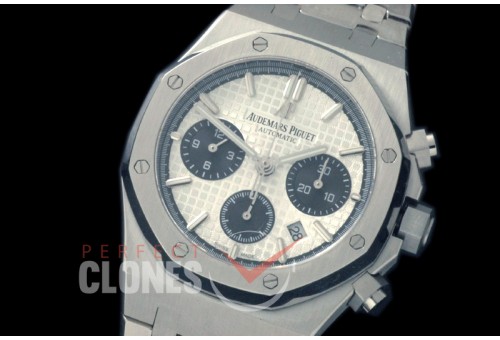 0AP00186 Royal Oak Chronograph SS/SS White Sticks A-7750