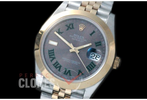 R41DJT-888 126303 SS/YG Smooth/Jubilee Grey/Green Roman SA 3235