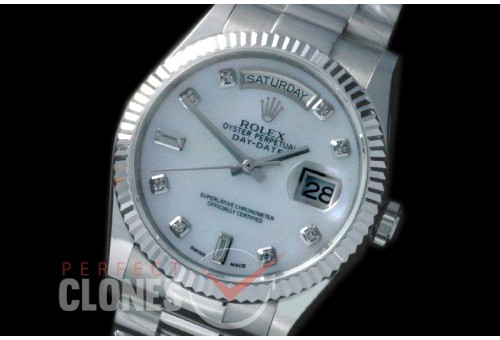 R36DDS-919 118239 SS/SS Fluted/President MOP White Diamond A-2836
