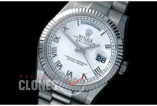 R36DDS-921 118239 SS/SS Fluted/President White Roman A-2836