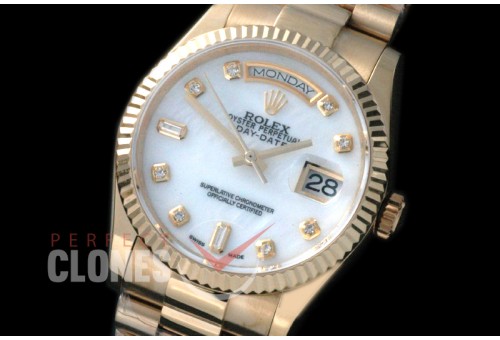 R36DDF-919 118238 YG/YF Fluted/President MOP White Diamond A-2836