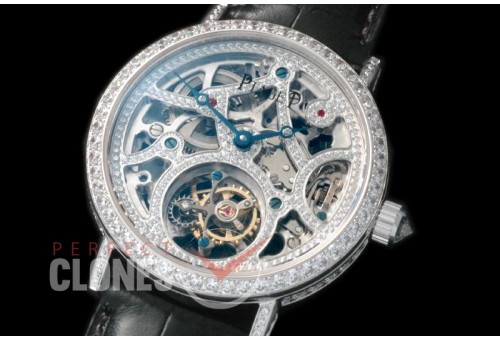 PI00051 Altiplano Full Diamond Crested Tourbillon SS/LE Steel Diamond Crested Flying Man Tourbillon 