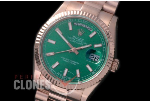 R36DDR-909 118235 RG/RG Fluted/President Green Sticks A-2836