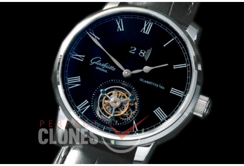 0 GLT10002 Senator Big Date Tourbillon SS/LE Black Fly Man Tourbillon 
